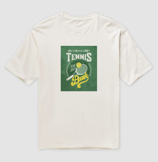 Camiseta Beach Tennis Rio de Janeiro Algodão Oversized