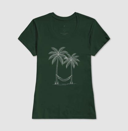 Camiseta 100% Algodão Coqueiro e Rede