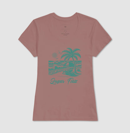 Camiseta Lugar Feliz Praia em Algodão