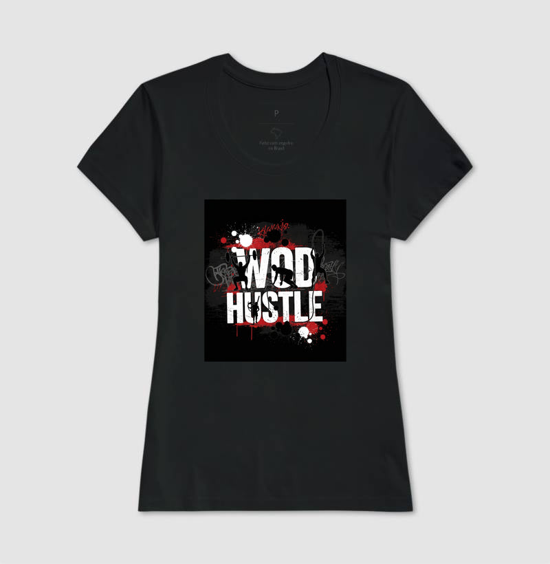 Camiseta 100% Algodão CrossFit Wod Hustle