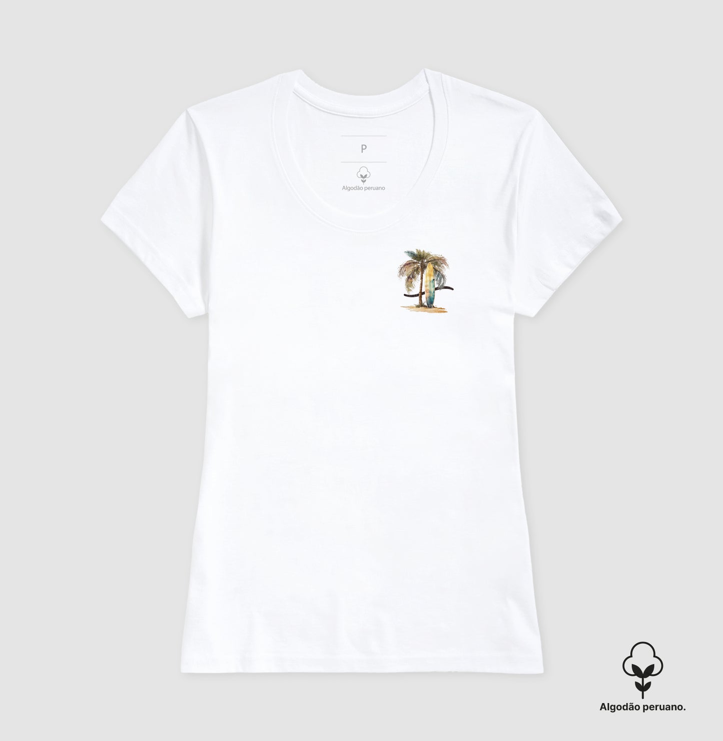 Camiseta Básica Palms Algodão Peruano