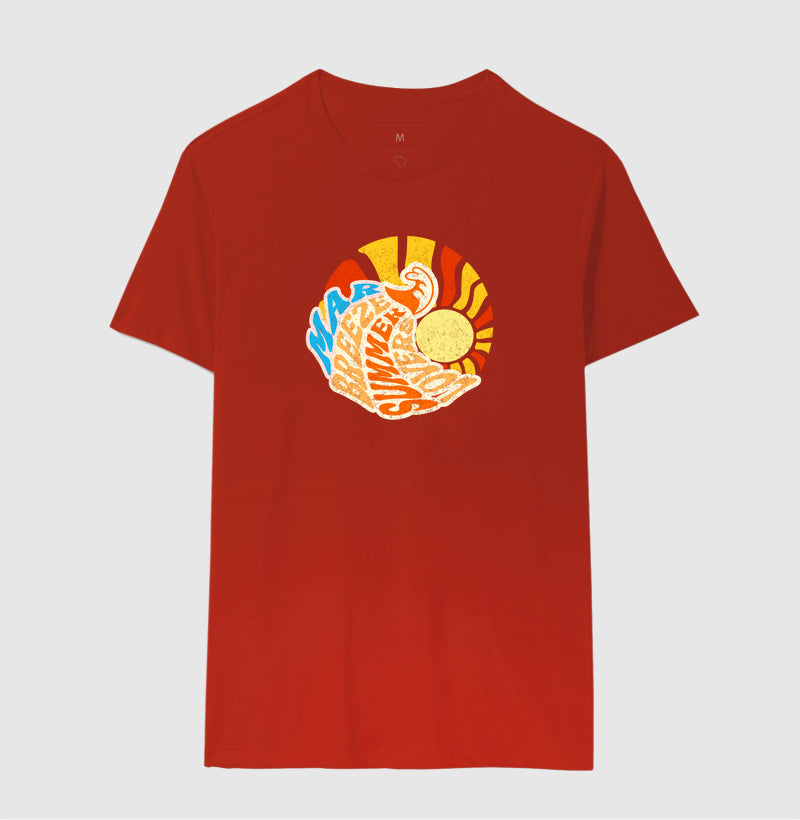 Camiseta Mar Brisa Sol em Algodão