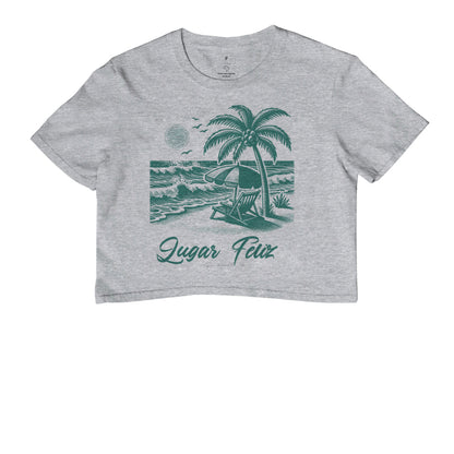 Camiseta Lugar Feliz Praia em Algodão