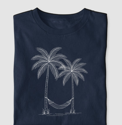 Camiseta 100% Algodão Coqueiro e Rede