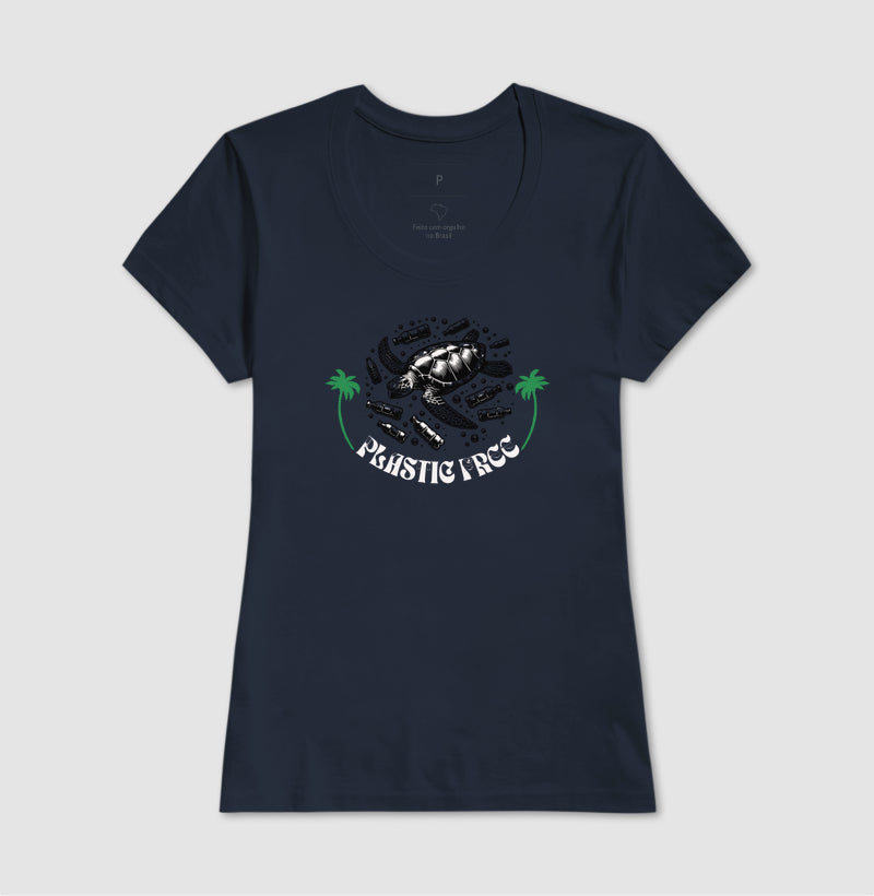 Camiseta 100% Algodão Plastico Free