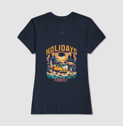 Camiseta Férias em Família Algodão - Unissex