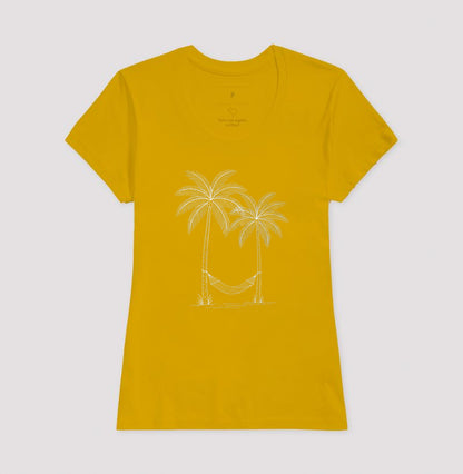 Camiseta 100% Algodão Coqueiro e Rede