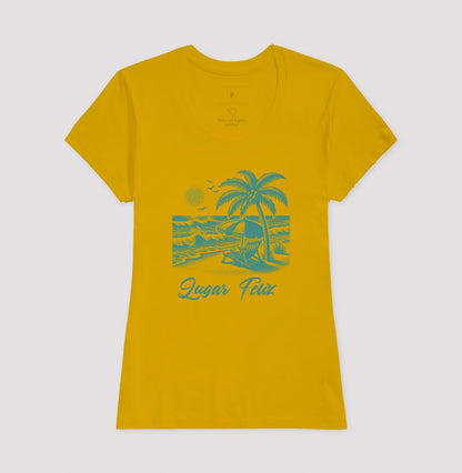 Camiseta Lugar Feliz Praia em Algodão