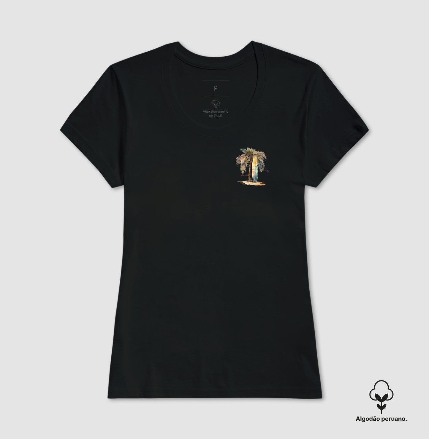 Camiseta Básica Palms Algodão Peruano