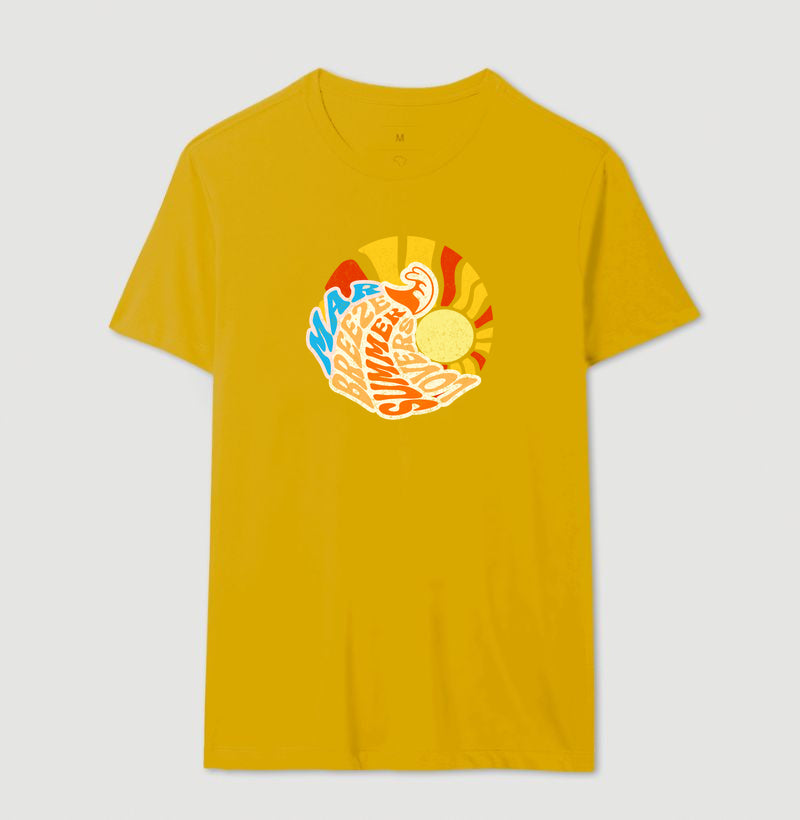 Camiseta Mar Brisa Sol em Algodão