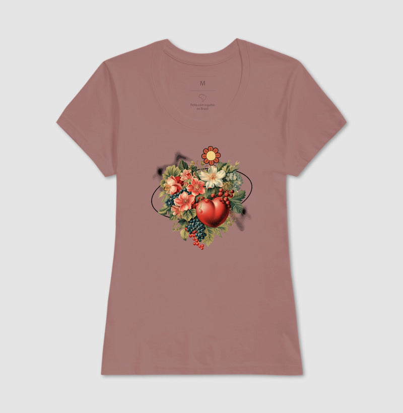 Camiseta Casual Vibe Positiva Feminina Algodão