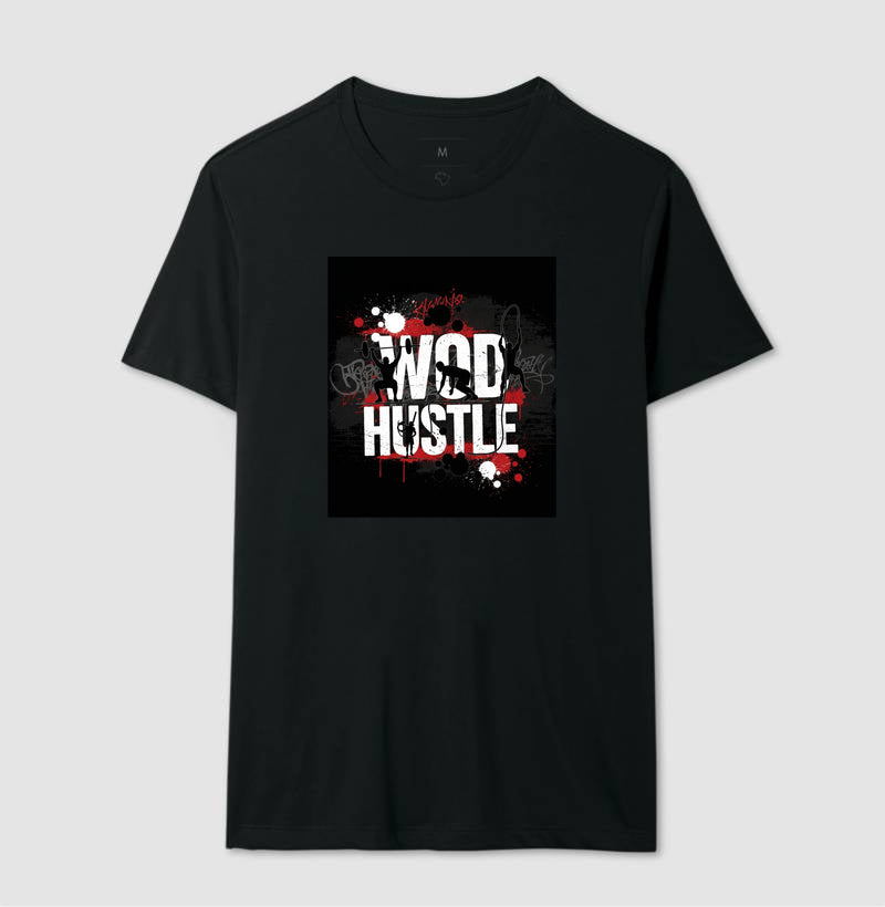 Camiseta 100% Algodão CrossFit Wod Hustle