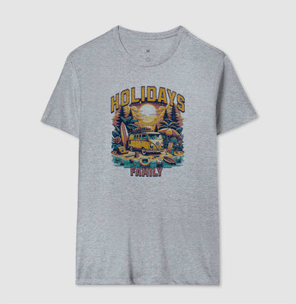 Camiseta Férias em Família Algodão - Unissex