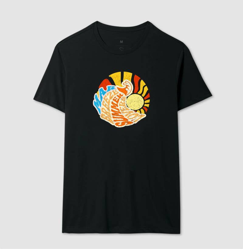 Camiseta Mar Brisa Sol em Algodão
