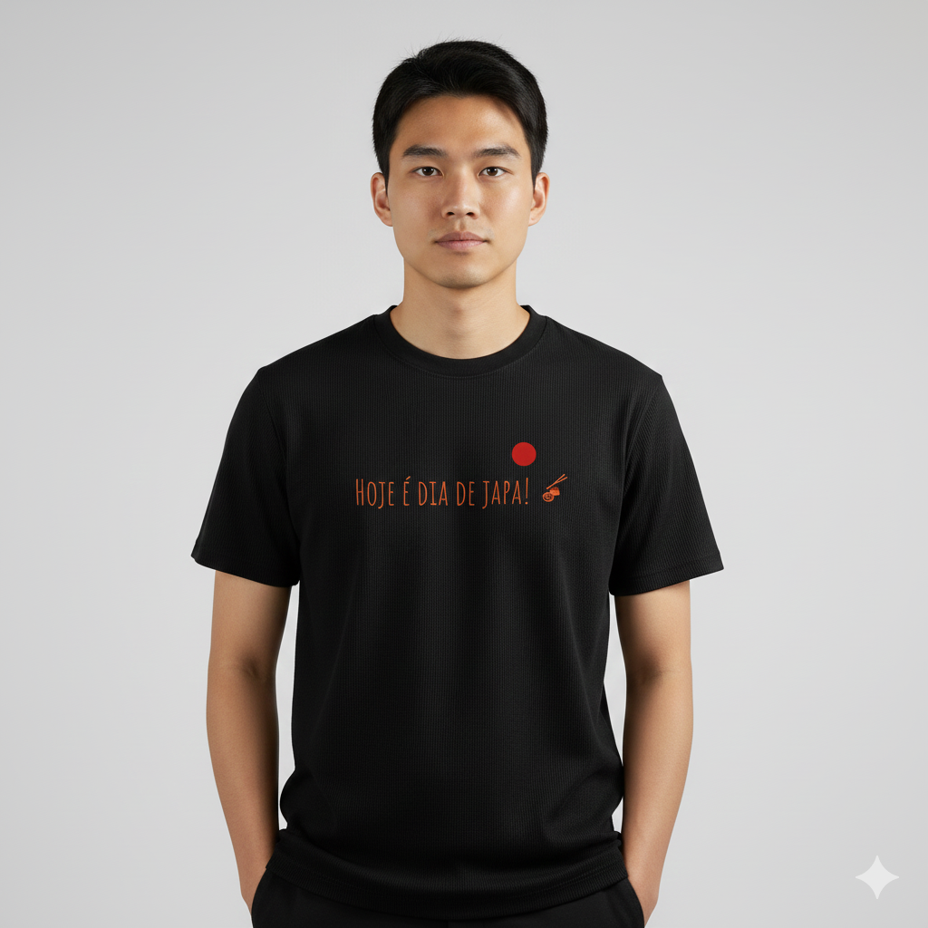 Camiseta 100% Algodão Hoje é Dia de Japa