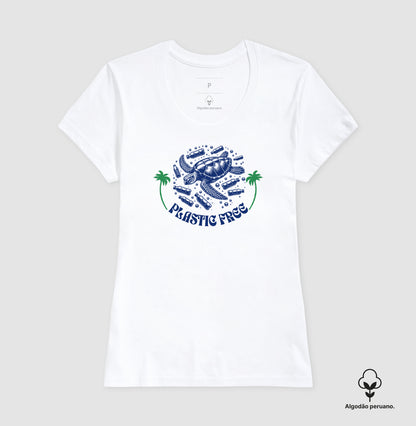 Camiseta 100% Algodão Peruano Proteja o Mar