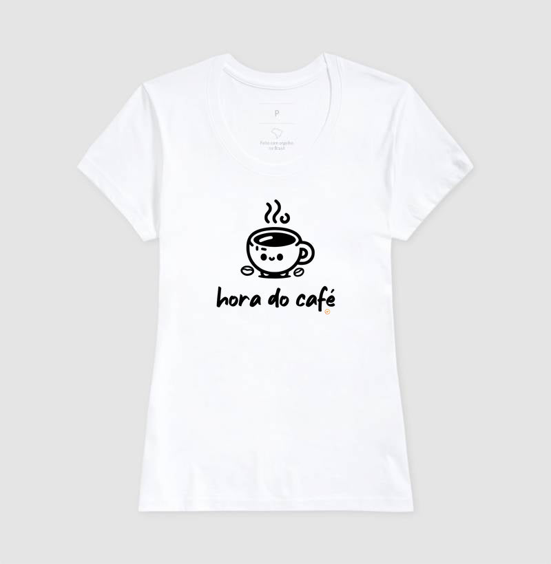 Camiseta Básica 100% Algodão Hora do Café