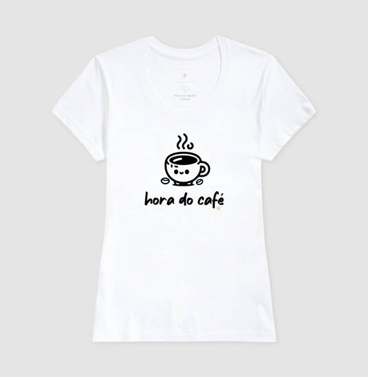 Camiseta Básica 100% Algodão Hora do Café