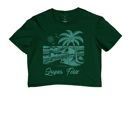 Camiseta Lugar Feliz Praia em Algodão