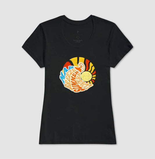 Camiseta Mar Brisa Sol em Algodão