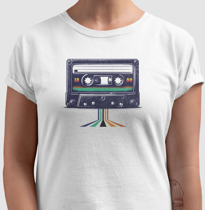 Camiseta 100% Algodão Vintage Fita Cassete