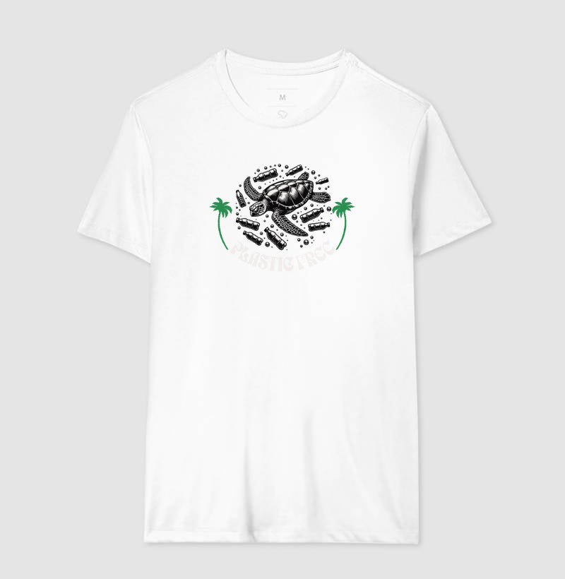 Camiseta 100% Algodão Plastico Free