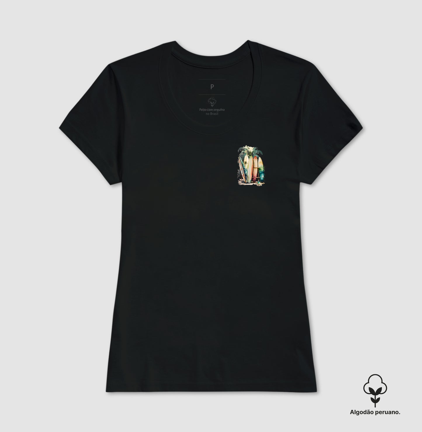 Camiseta 100% Algodão Peruano Surfboard