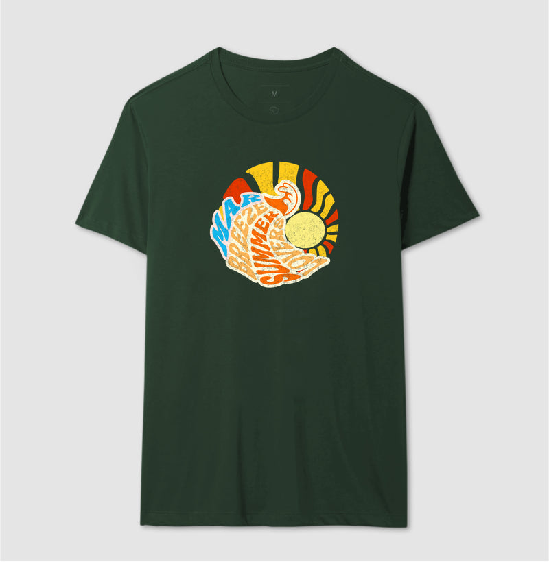Camiseta Mar Brisa Sol em Algodão