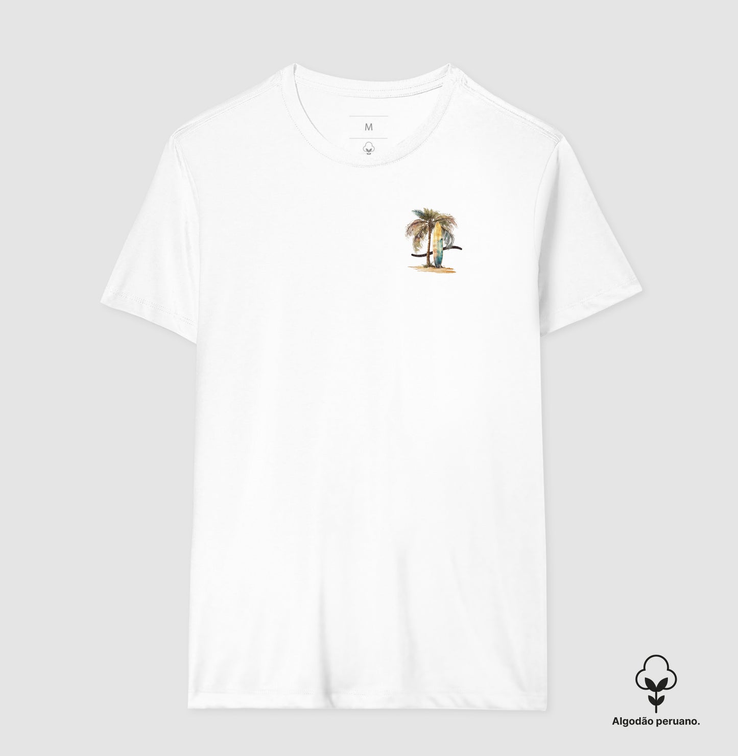 Camiseta Básica Palms Algodão Peruano