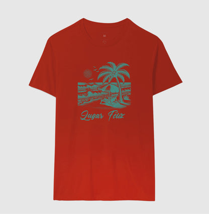 Camiseta Lugar Feliz Praia em Algodão