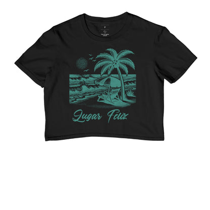 Camiseta Lugar Feliz Praia em Algodão