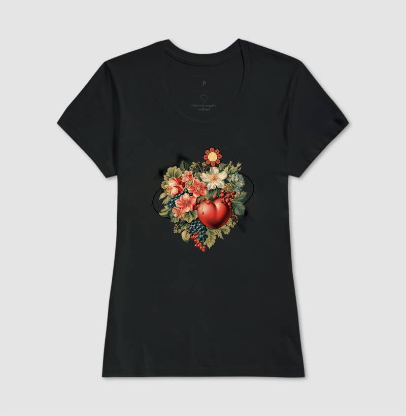 Camiseta Casual Vibe Positiva Feminina Algodão