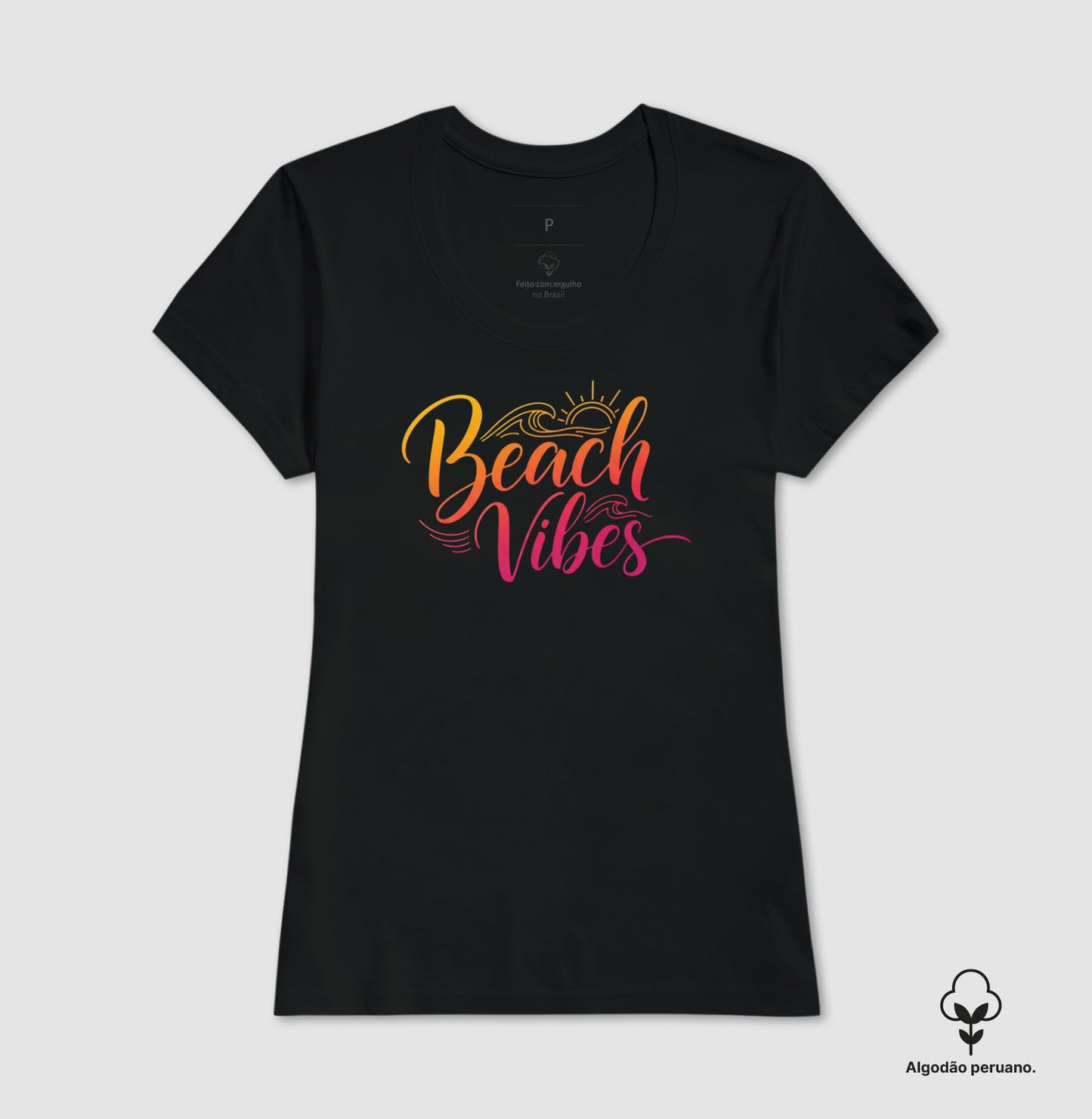 Camiseta 100% Algodão Peruano Beach Vibes