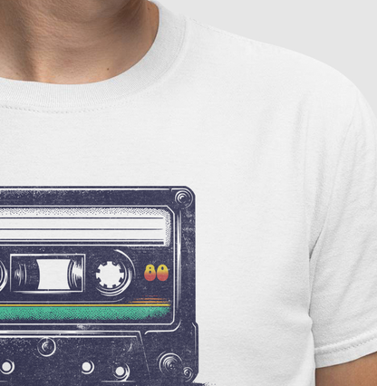 Camiseta 100% Algodão Vintage Fita Cassete